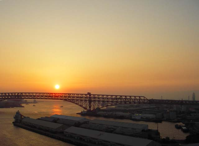 080910大阪南港の夕焼けのサムネール画像