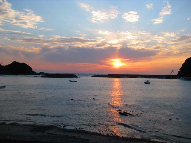 090223和歌山県「ほんまもん体験」研修会の帰りに夕焼けを見たのサムネール画像